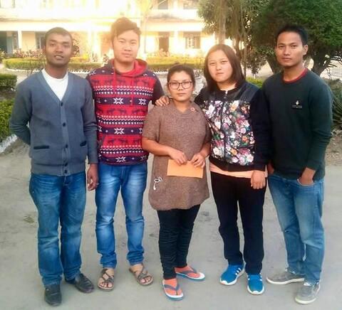 a visit and small new year gift to koinonia member studing in different theological college in ccpur.