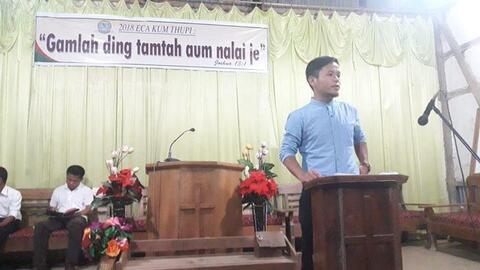 at Gamphajang ECA church,ccpur. Speaker: sir jangminlal Mate. Principal Ideal High School